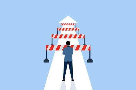 preventing growth, road block