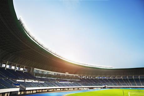 empty football stadium