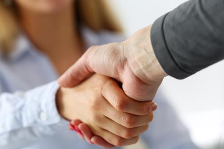 handshake woman nails