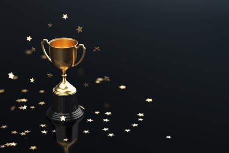 trophy gold and black stars