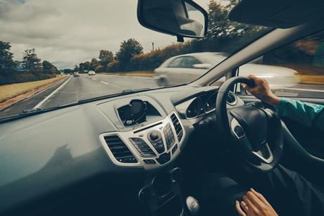 driving a car