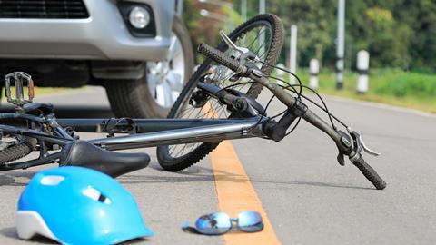 cyclist, car, collision