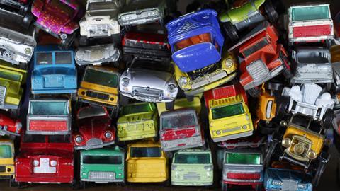 toy cars piled up