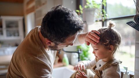 Unwell child and parent