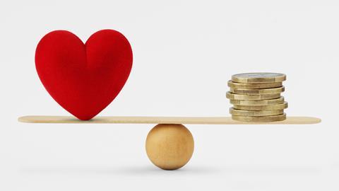 heart balancing with money