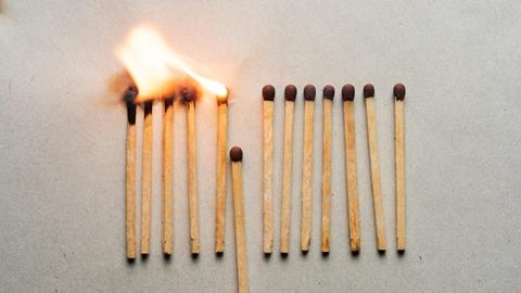 matches burning new risk
