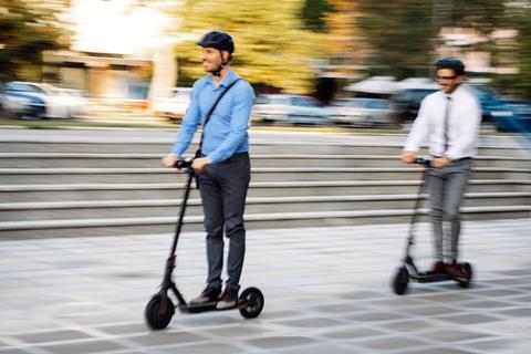 e-scooters two men