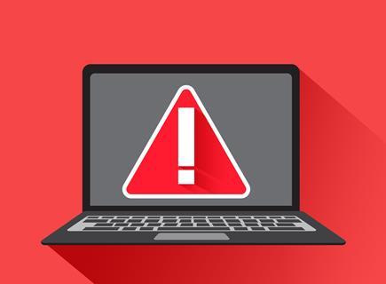 laptop exclamation markk
