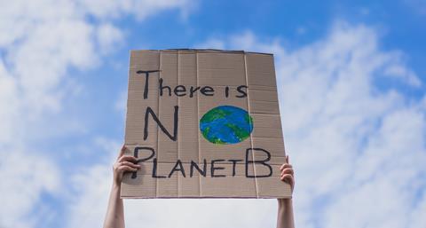climate change placard