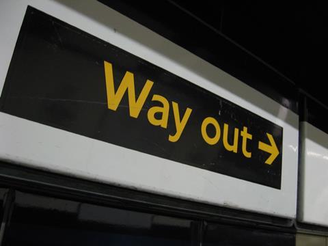 Way out sign