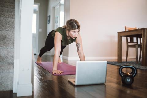 exercising at home