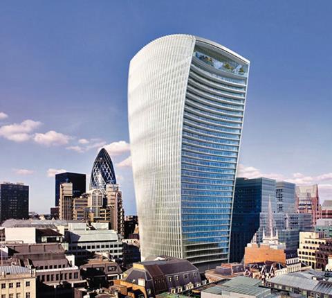 Fenchurch Street building being built for 2014