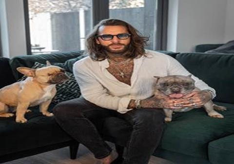 Pete Wicks and his dogs