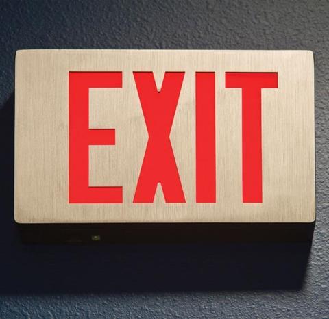 Exit, sign, leave, quit, resign