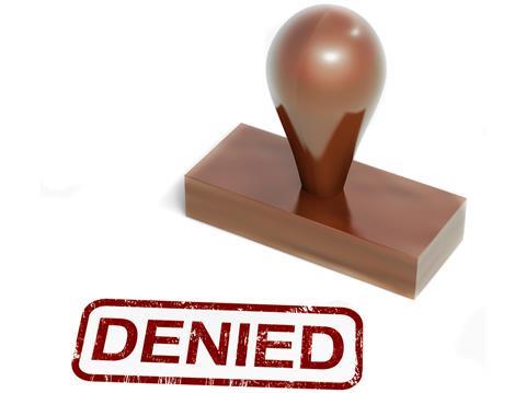 claim rejection denied stamp