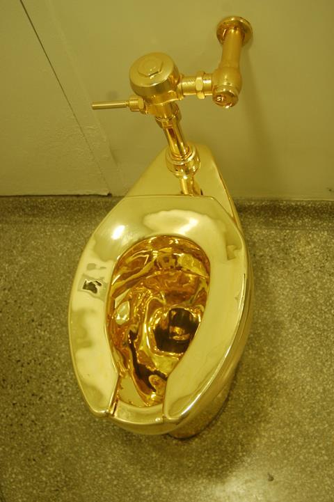 Gold toilet