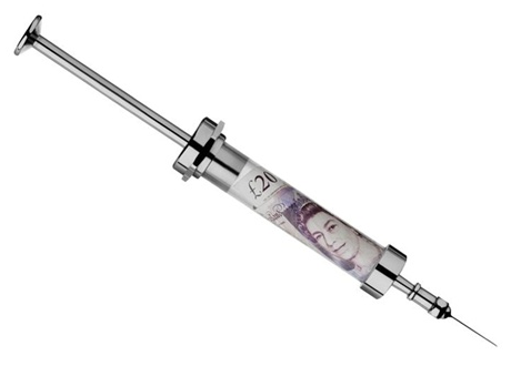 syringe, needle, cash injection, reserves