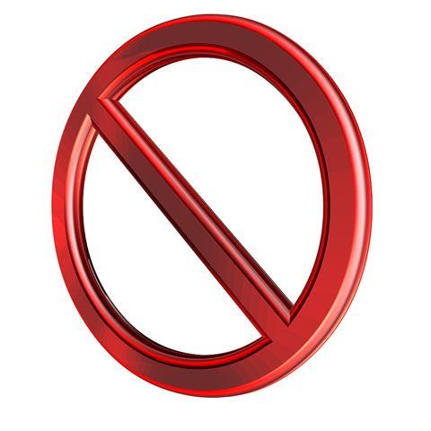 Banned sign