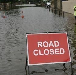 Flooded road