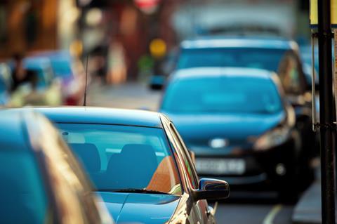 Cars in the street