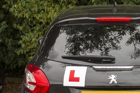 For use - close up of learner driver car